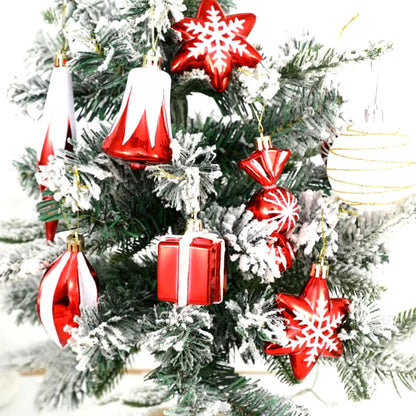 Candy Christmas Tree Ornaments Candy Canes Ball Pendants 24Pcs Shatterproof Aesthetic Vibrant Tree Christmas Tree Ball Ornaments