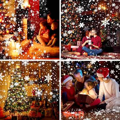 Outdoor Christmas Snowflake Projection Light, Waterproof Dual Head LED Light, Landscape Decoration, Lighting Projection Light